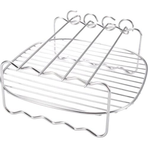 Non-Stick Barbecue Rack Multi-Purpose Mayitr Household Kitchen Air Fryer Accessories Stainless Steel