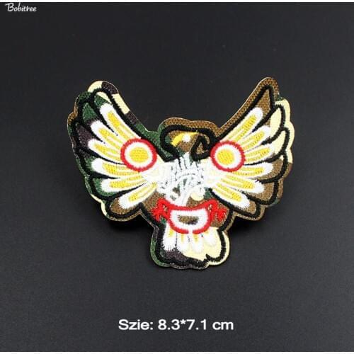 Army Eagle Wings Patches Iron on Embroidered Creative Badges Applique for Clothes Jacket Stickers DIY Patchwork