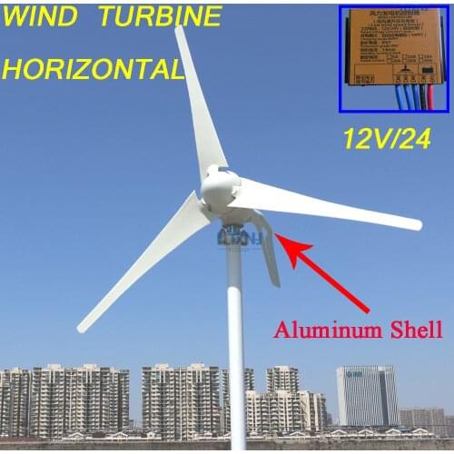 Free shipping, 400W horizontal wind turbine 12/24v for home use streetlight and yacht electricity supply urgent power station