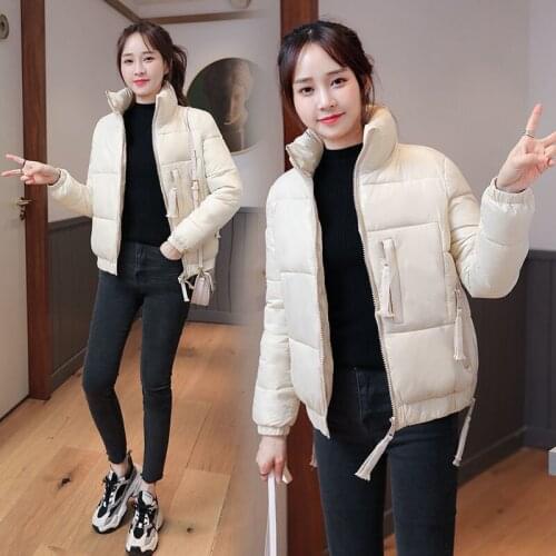 Clean Red Bright Face Down Katoon Coated Jas Women Short Korean Loose Cats Coated Jas Bread Jas Winter Student Cotton