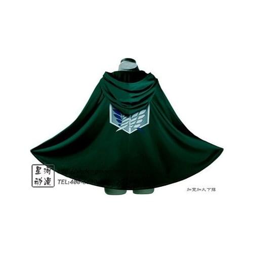 Hot Cosplay Attack On Titan Cosplay Long Cloak Green Legion Cosplay Costume Cloak Shingeki No Kyojin Cloak Plus Size Hot Sale