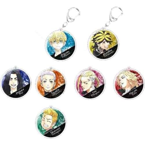 Hot Anime Tokyo Revengers Acrylic Keychain Mikey Draken Chifuyu Character Pendant Keyring Jewelry Collections Gifts