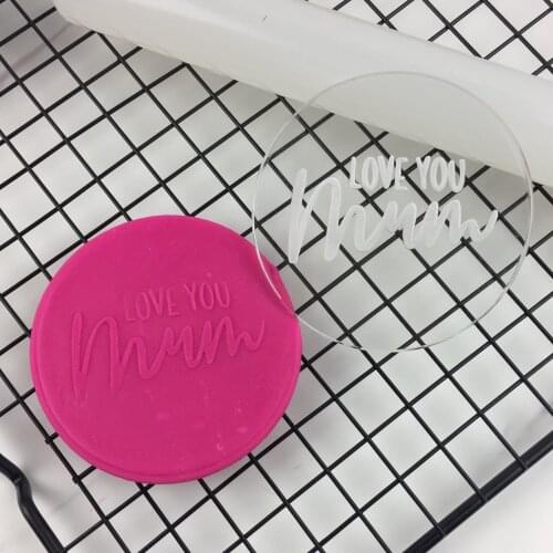 I Love you Mum Happy Day Reverse stereo Cookies Cake Mould Baking Tool printing can be customized with various text pat