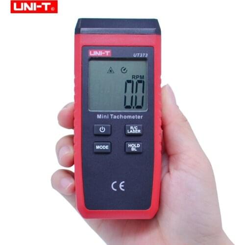 UNI-T UT373 Mini Digital Laser Tachometer Non-Contact Tachometer Measuring Range 10-99999RPM Tachometer Odometer Km/h Backlight