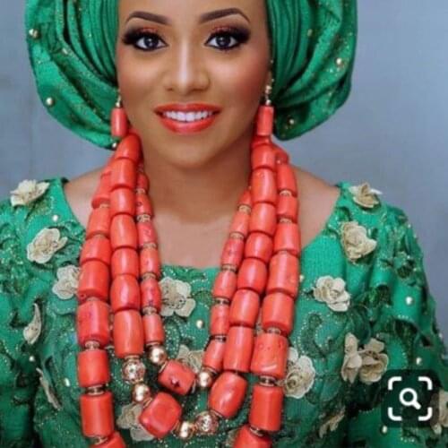 Dudo Jewelry Godki Luxury Women Jewelry Set Big Coral Beads Jewelry Set 3 Layers African Indian Jewelry Earrings Necklace Set