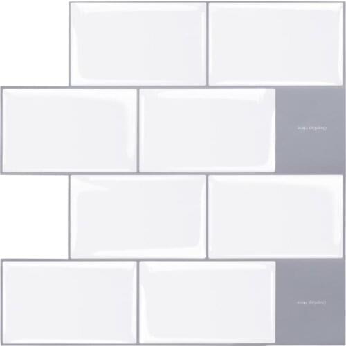 EasyTiles Peel And Stick Kitchen Splash Plate Tile, Household Waterproof And Antibacterial Self-Adhesive Wall Tiles-1 Sheet