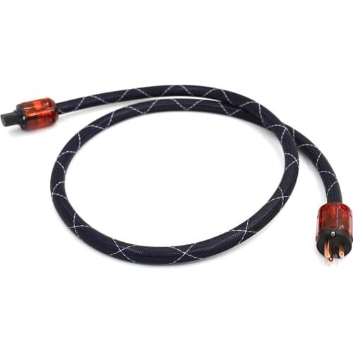 1 piece OFC Copper Audiophile Power Cord Cable AC Mains Power cable