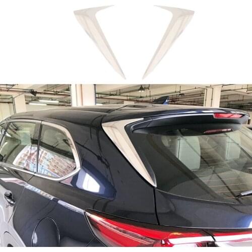 ABS Chrome Rear Window Side Triangle Cover Decor Trim 2pcs For Mazda CX-9 2017 2018 car accessories