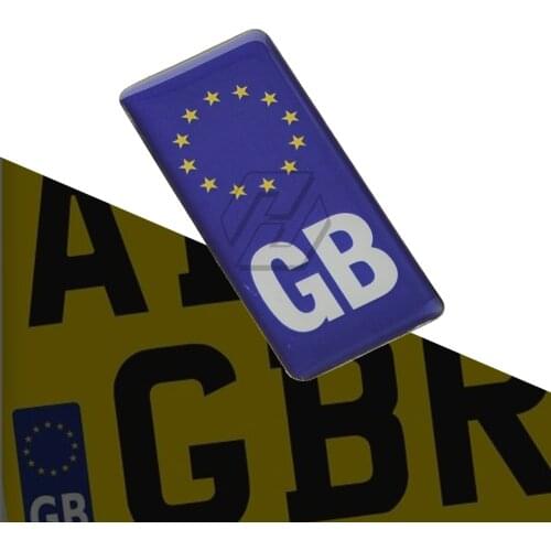 Motorcycle GB Euro Badge Sticker for Number-plate Vinyl Europe Legal Decal Case for Ducati Aprilia Honda MV PIAGGIO
