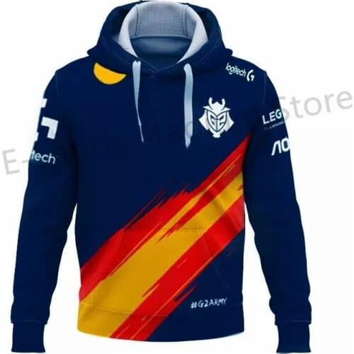 2021 new official website G2 Spain Hoodie G2 National Team Hoodie G2 Gaming Team Uniform Jersey Jumper