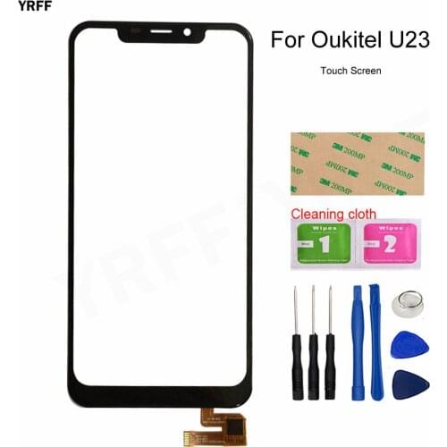 New Phone Glass Panel Lens Sensor For Oukitel U23 Touch Screen Digitizer Assembly Parts Free Shipping