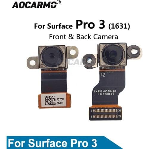 Aocarmo Original For Surface Pro 3 1631 Pro3 Front And Back Rear Camera Flex Cable Replacement Repair Parts