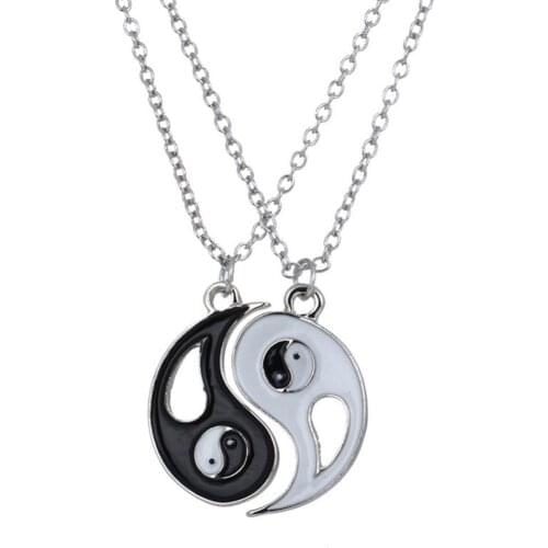 Fashion Charming Jewelry Friends Gossip Yin And Yang Necklace Best Friends Pendant Necklace NL0047