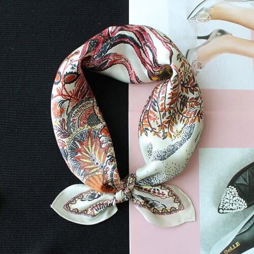 100% Silk Scarf Square Bandana Neck Head Scarf Headband Hairband 55*55cm