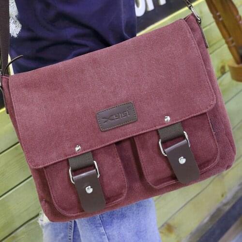 Casual Canvas Bag For Male Crossbody Bag Leisure Single Shoulder Bag Postman Bag Male Handbags