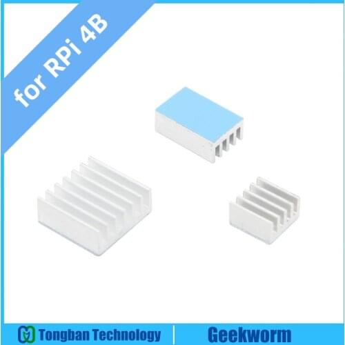 Raspberry Pi 4 Model B Heatsink / 3PCS Aluminum Heat Sink / Cooling Radiator Cooler Kit for Raspberry Pi 4B