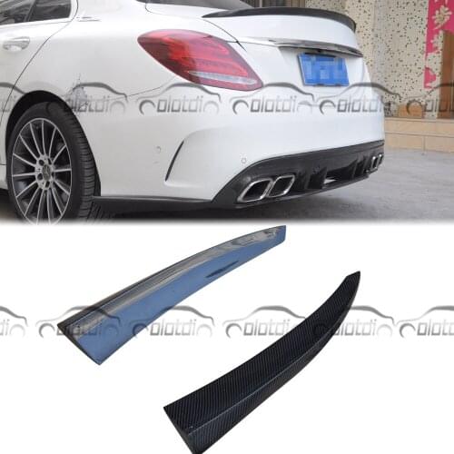 Carbon Fiber Rear Bumper Splitters Lip Winglets for Mercedes-Benz C-class C180 C200 C250 W205 2015 - UP