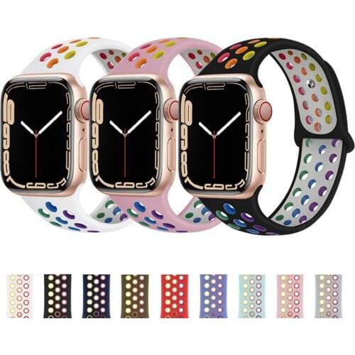 Strap For appel watch band 44mm 40mm Pride Edition band 42mm 38mm silicone bracelet iwatch series 3 4 5 SE 6