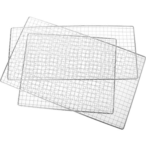 Stainless Steel BBQ Barbecue Grill Grilling Mesh Wire Net Outdoor Cooking 3 Size