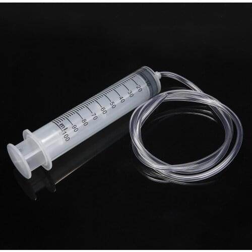 High Quality 100ml Plastic Hydroponics Nutrient Measuring Syringe with 100cm Silicone Tube for Mesuring nutrients in Hydroponics