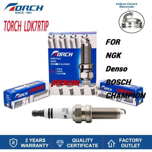 Spark Ignition Candle Iridium Platinum TORCH LDK7RTIP Match for Champion OE229 Bosch YR7MPP33 NGK PLKR7A DENSO SXU22HCR11 L