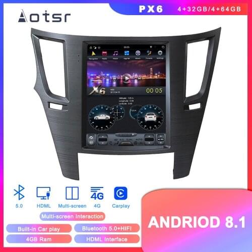 Tesla Style Android 8.1 GPS Navigation DVD Player For Subaru Outback 2009-2014 Car Auto Radio Stereo Multimedia Head Unit Player