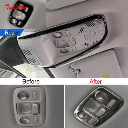 Tonlinker Interior Car Front/Rear Readlight Cover sticker for Peugeot 3008/GT 2017-19 Car Styling 1/2PCS ABS/Metal Cover sticker