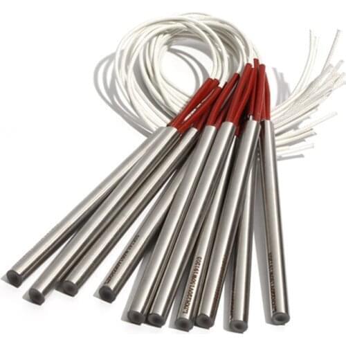 5PCS 13mm Diameter 265~300mm Length Tubular Cartridge Heater 304SUS Electric Heating Pipe 1050/1100/1150/1250W Resistance Part