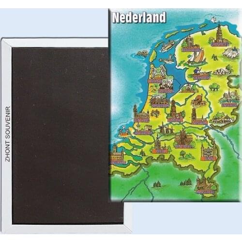 Tourist Magnets 78*54mm Nederland Map Vintage Postcard Magnet 20052 Tourist Memorabilia Gift