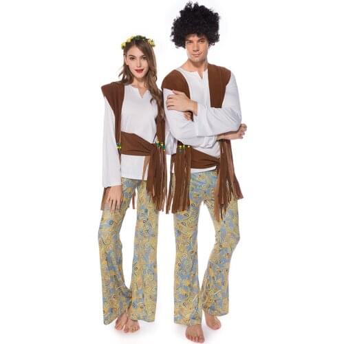 Hip Hop Dancing Costume for Women Men Halloween Performance Fancy Dress Ladies Carnival Clown Funny Party Outfit Suit