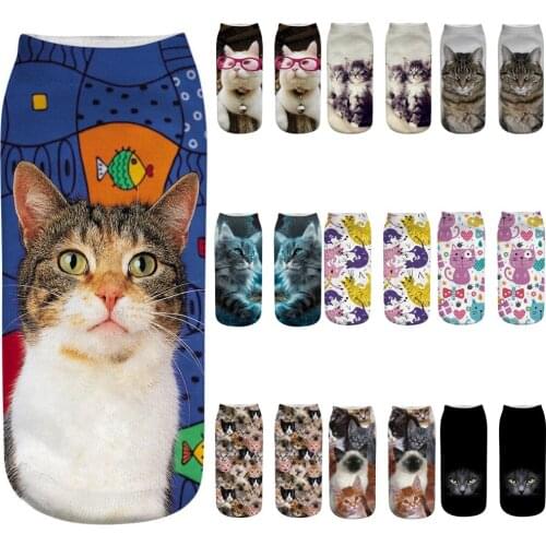 2019 3D Print Animal Socks Unisex Women Men Funny Novelty Christmas Socks Low Ankle Art Socks Chaussette Femme Calcetines Mujer