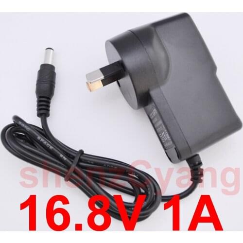 1PCS High quality 16.8V 1A polymer lithium battery charger 1000mA Power Adapter Charger Dual IC 16.8V1A DC 5.5mm AU plug