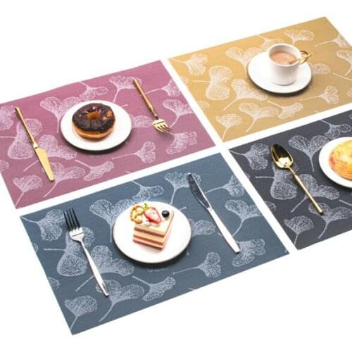 10pcs PVC Placemats for Dining Table Mat Set waterproof Place Mat in Kitchen Accessories Cup Wine Decorative Mat
