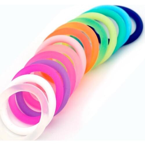 1000pcs BPA Free Transparent Clear Silicone Baby Pacifier Chain Holder Dummy Ring MAM Adapter O Ring