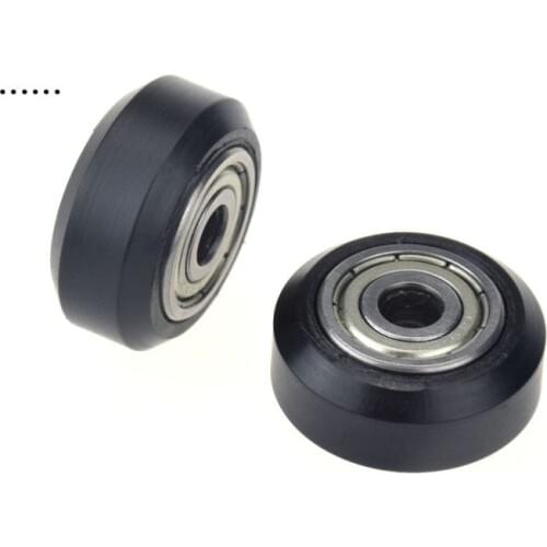 5pcs 3d printer 2020 Euro Aluminium profile rail openbuilds D-type Wheel with NSK 625ZZ Bearings Passive Round Pulley