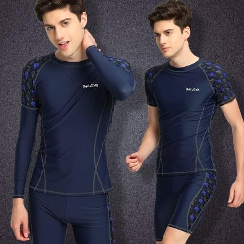 Aitonoble 2021 New Men Swimwear Rash Guard Men Swimwear Tight Swim Trunks Plus Size Quick Dry Swimming Shorts Mens Swimsuit Boys
