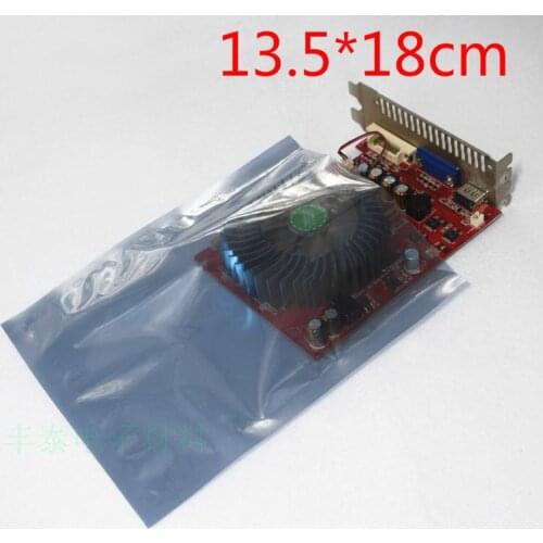 100Pcs/Lot 13.5*18cm Anti Static Shielding Plastic Packaging Bags ESD Anti-Static Storage Bag Open Top Antistatic Package Pouch
