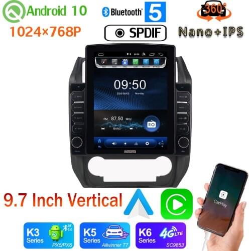 SPDIF 9.7" Vertical Tesla Android 10 Car Media Radio GPS PX6 4+64G For Geely Emgrand EC7 EC715 EC7-RV EC718 2012-2016 360 Camera