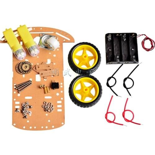 Free shipping : Smart car chassis / Tracing car / robot car chassis / band encoder / speed / send the battery box