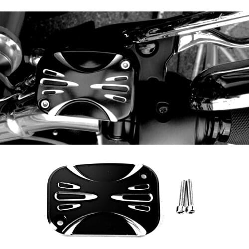 Shallow Cut Front Brake Master Cylinder Cover For Harley Touring Street Glide Road King FLHX FLHR 2008-2016