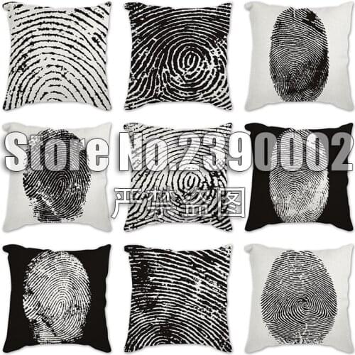 Black Style Decorative Throw Pillow Case Square Geometric Geometry Cotton Linen Cushion Cover For Sofa Home Car Almofadas