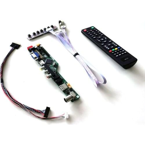For B156XW03 V0 V1 V2 T.V56 screen controller drive board 1366*768 notebook PC 15.6" LVDS 40Pin WLED VGA+AV+USB+RF DIY kit