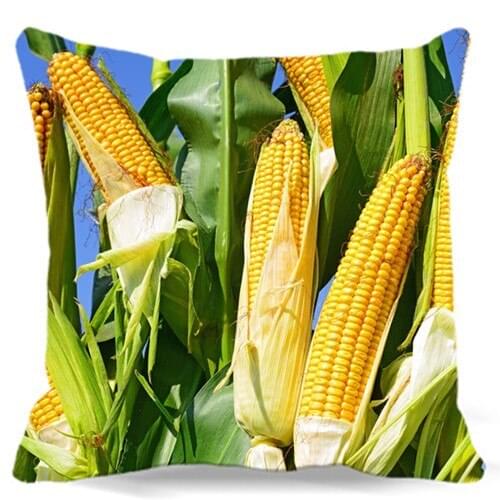 For Home car sofa chair decorative of Corn on the tree printed Square Cotton polyester soft cushion cover
