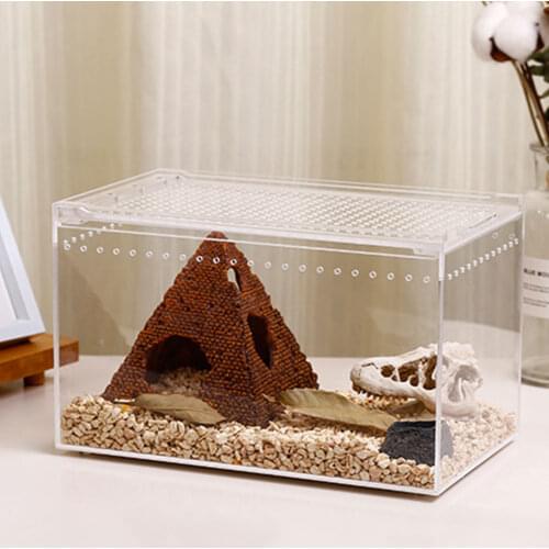 Reptile Breeding Box Transparent Acrylic Reptile Feeding Box Multipurpose Terrarium For Insect Tarantulas Amphibians Lizard