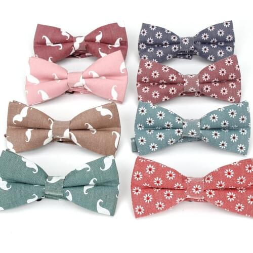 New Style Mens Mustache Print Vintage Fashion Bowtie For Man Casual Flower Neck Bow Ties Wedding Accessories Gravatas Butterfly