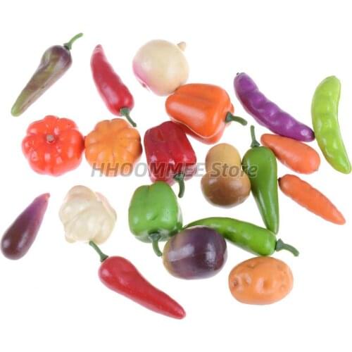 10Pcs Pretend Play Toys Kitchen Toys Foam Mini Simulation Artificial Fruits And Vegetables For Children Doll House Random