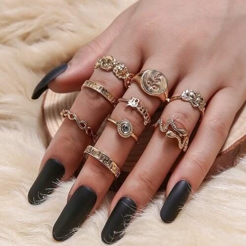 Matching Rings Set for Women Anillo Bagues Bohemian Jewelry Teen Girls Sieraden Accesorios Mujer Fashion 2021 Bijoux Lgbt Gift