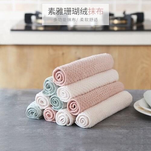 Kitchen Towel Microfiber Cleaning Rags Super Absorbent Household Dish Towel Kitchen Oil and Dust Wipe Clean Cloth