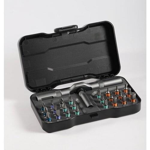 24PCS DIY Tool Kit Toolbox General Household Hand Tool with Multifunctional Ratchet Wrenches Screwdriver Disassembly Tool Box