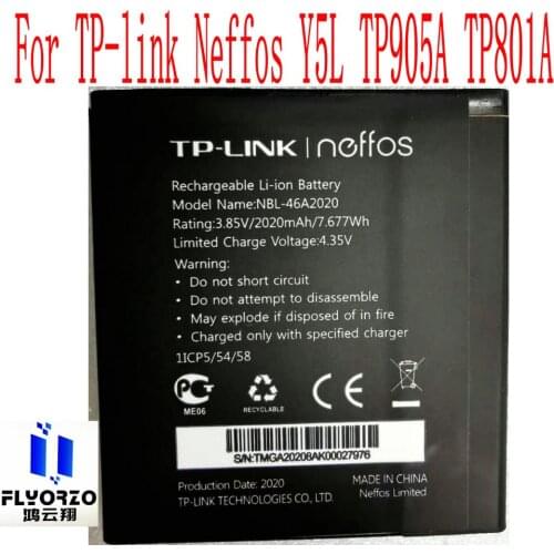 New High Quality 2020mAh NBL-46A2020 Battery For TP-link Neffos Y5L TP905A TP801A Mobile Phone